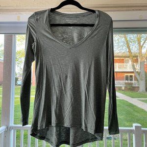 Green Soft and Sexy Slub V-Neck